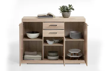 Bristol Skænk 130 cm - Lys Eg - Opbevaring - Opbevaringsmøbler - Skænke & sideboards