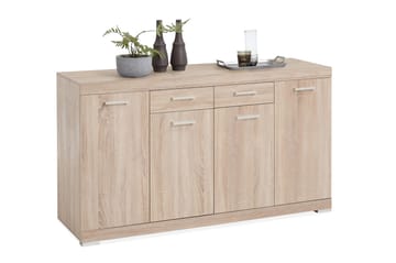 Bristol Skænk 160 cm Lav - Lys Eg - Opbevaring - Opbevaringsmøbler - Skænke & sideboards