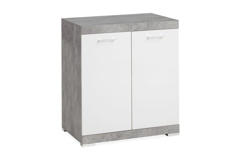 Bristol Skænk 80x90x50 cm 2 Låger - Hvid/Beton - Skænke & sideboards