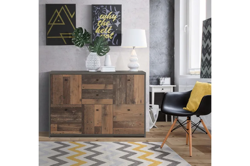 Broxton Sidebord 114 cm - Grå/Brun - Møbler - Borde - Aflastningsbord - Bakkebord & små borde