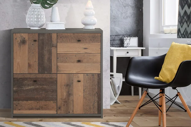 Broxton Sidebord 77 cm - Grå/Brun - Møbler - Borde - Aflastningsbord - Bakkebord & små borde