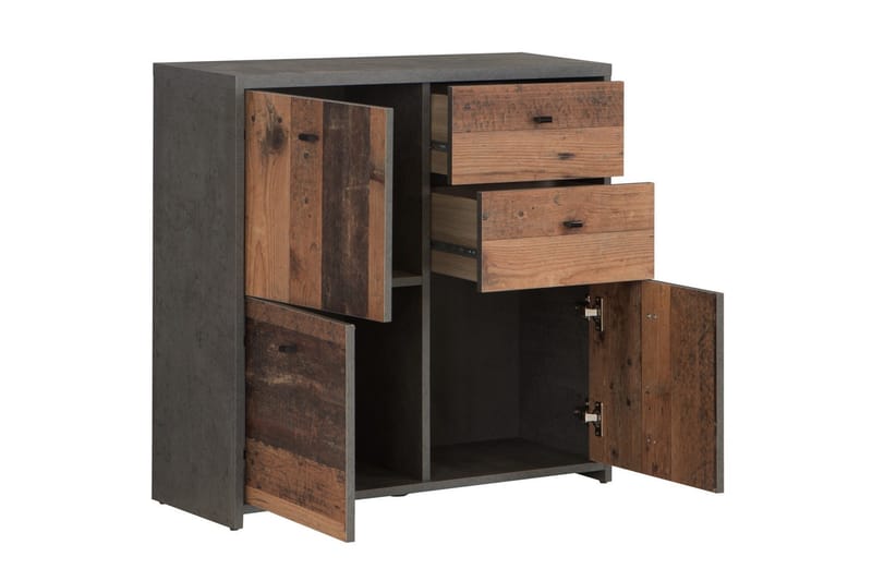 Broxton Sidebord 77 cm - Grå/Brun - Møbler - Borde - Aflastningsbord - Bakkebord & små borde