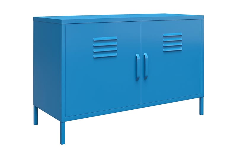 Cache Skænk 100x40 cm 2 Låger Blå - Novogratz - Opbevaring - Opbevaringsmøbler - Skænke & sideboards