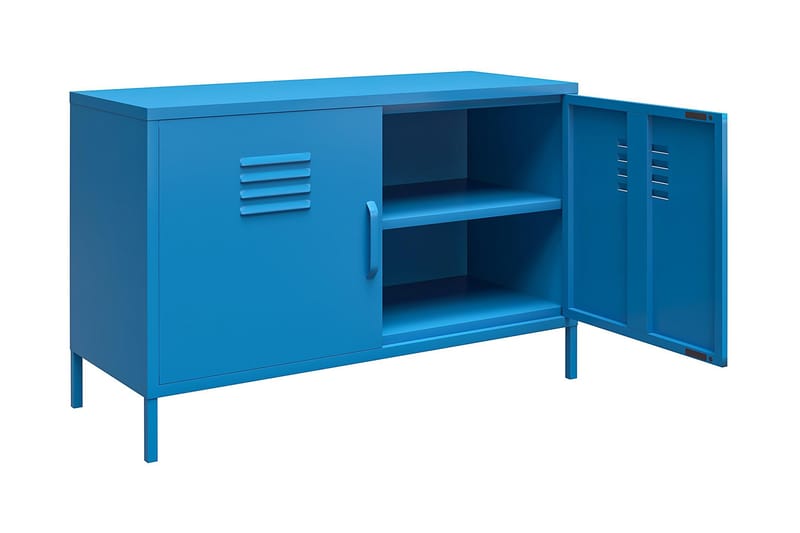Cache Skænk 100x40 cm 2 Låger Blå - Novogratz - Opbevaring - Opbevaringsmøbler - Skænke & sideboards
