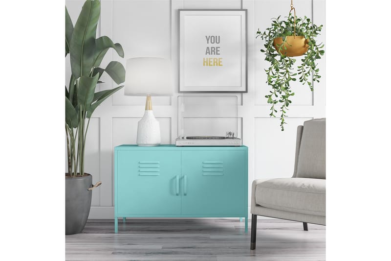Cache Skænk 100x40 cm 2 Låger Mint - Novogratz - Opbevaring - Opbevaringsmøbler - Skænke & sideboards
