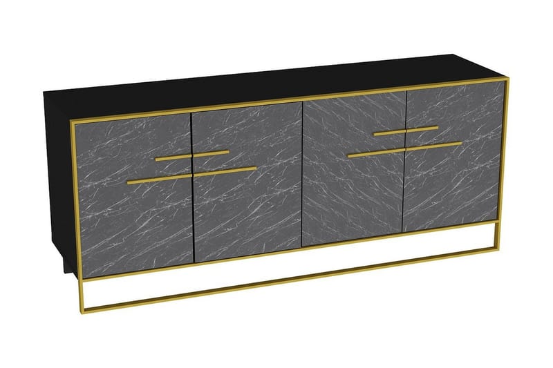 Cofield Sidebord 180 cm - Guld|Sort - Opbevaring - Opbevaringsmøbler - Skænke & sideboards