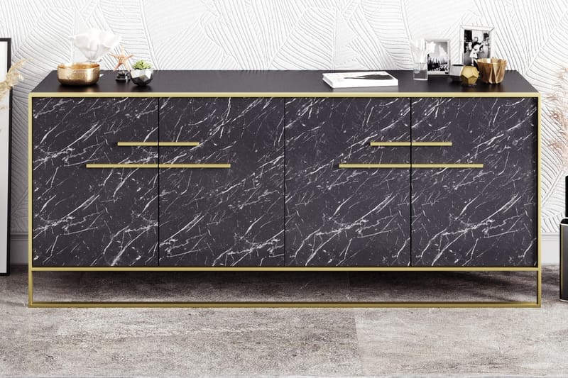 Cofield Sidebord 180 cm - Guld|Sort - Opbevaring - Opbevaringsmøbler - Skænke & sideboards