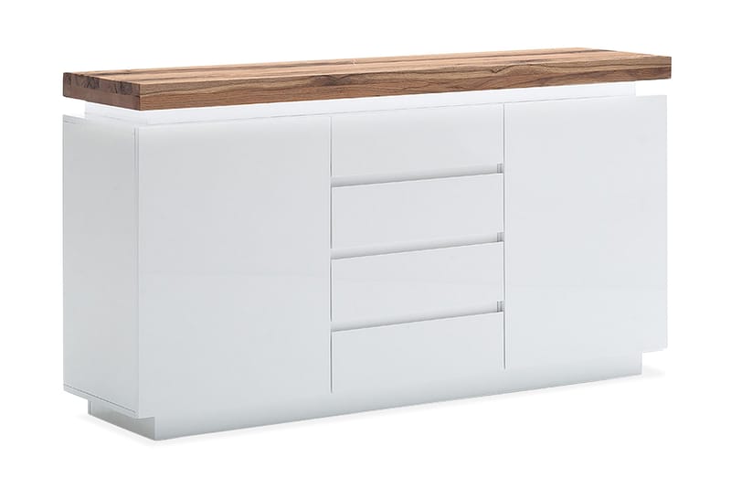 Corbett Skænk 150 cm 2 Låger 4 Skuffer, Olieret Eg/Mat Hvid