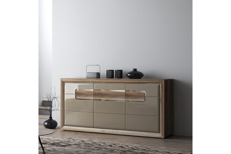 Corlius Sideboard 41x194 cm - Beige/Brun - Opbevaring - Opbevaringsmøbler - Skænke & sideboards