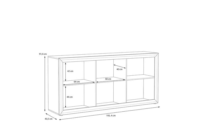 Corlius Sideboard 41x194 cm - Beige/Brun - Opbevaring - Opbevaringsmøbler - Skænke & sideboards