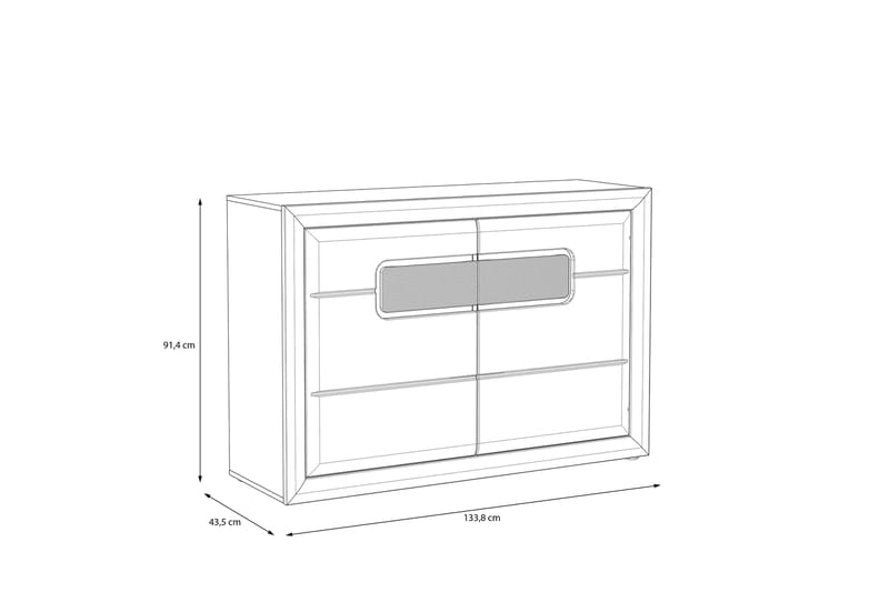 Corlius Sideboard 44x134 cm - Beige/Brun - Skænke & sideboards