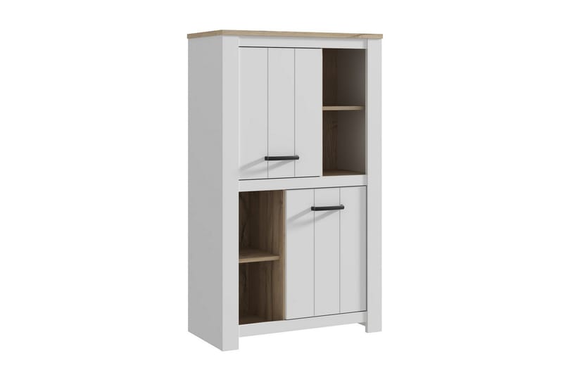 Crumpton Skænk 87 cm - Hvid/Brun - Opbevaring - Opbevaringsmøbler - Skænke & sideboards