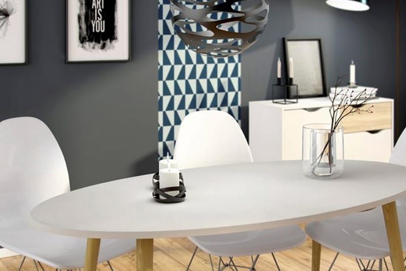 Delta Skænk 99 cm - Hvid/Eg - Opbevaring - Opbevaringsmøbler - Skænke & sideboards