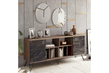 Dregrich Sidebord 180 cm - Valnød|Sort - Opbevaring - Opbevaringsmøbler - Skænke & sideboards