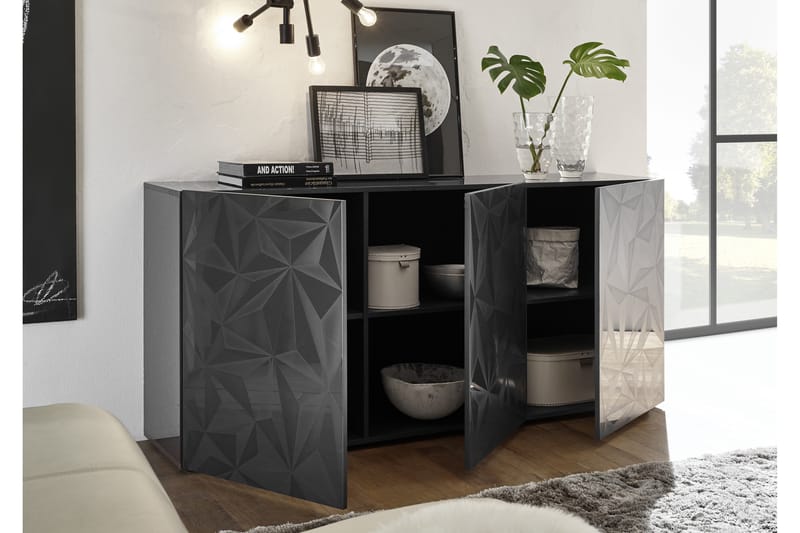 Fasett Basic Skænk 181 cm - Grå - Opbevaring - Opbevaringsmøbler - Skænke & sideboards