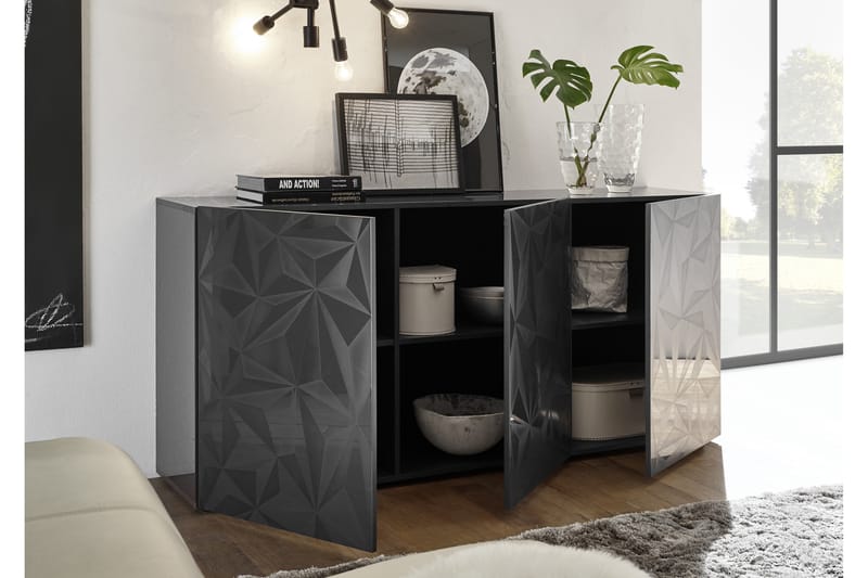 Fasett Basic Skænk 181 cm - Grå - Skænke & sideboards