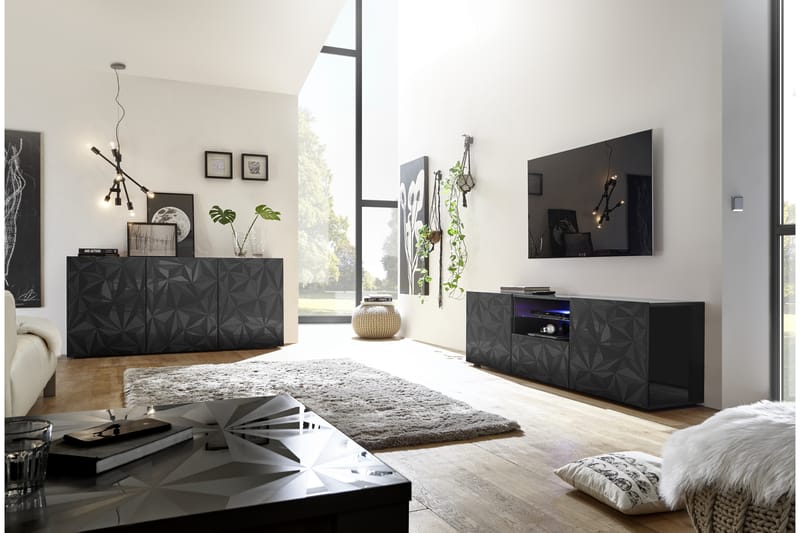 Fasett Basic Skænk 181 cm - Grå - Opbevaring - Opbevaringsmøbler - Skænke & sideboards
