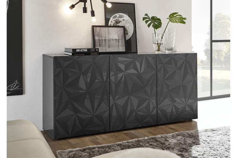 Fasett Basic Skænk 181 cm - Grå - Skænke & sideboards