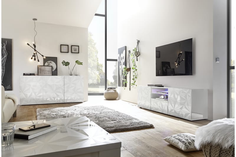 Fasett Basic Skænk 181 cm - Hvid - Opbevaring - Opbevaringsmøbler - Skænke & sideboards