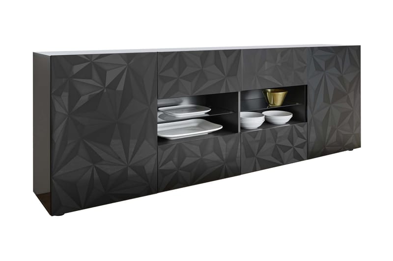 Fasett Skænk 241 cm - Grå - Opbevaring - Opbevaringsmøbler - Skænke & sideboards
