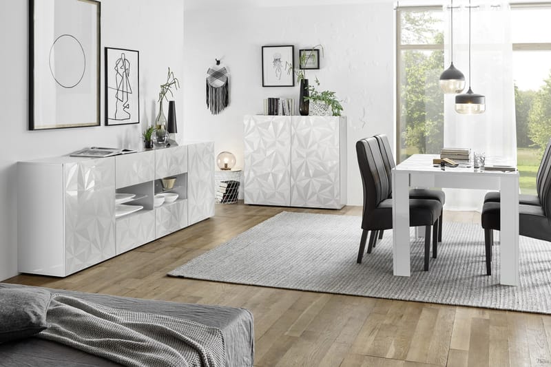 Fasett Skænk 241 cm - Hvid - Opbevaring - Opbevaringsmøbler - Skænke & sideboards