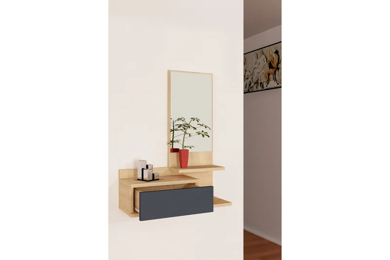 Filford Sideboard 60 cm - Antracit/Eg - Opbevaring - Opbevaringsmøbler - Skænke & sideboards