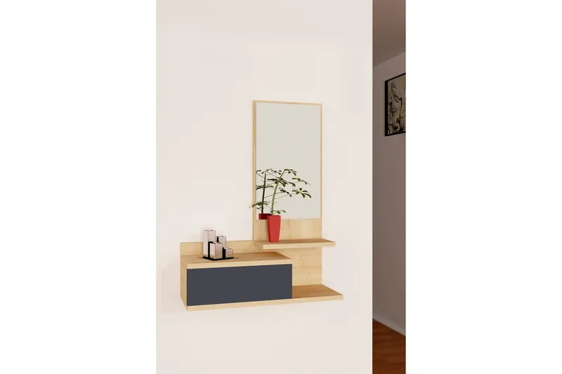 Filford Sideboard 60 cm - Antracit/Eg - Opbevaring - Opbevaringsmøbler - Skænke & sideboards