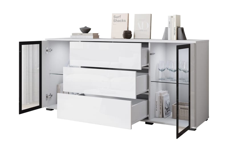 Gammel Skænk 150x40 cm - Brun/Sort - Opbevaring - Opbevaringsmøbler - Skænke & sideboards