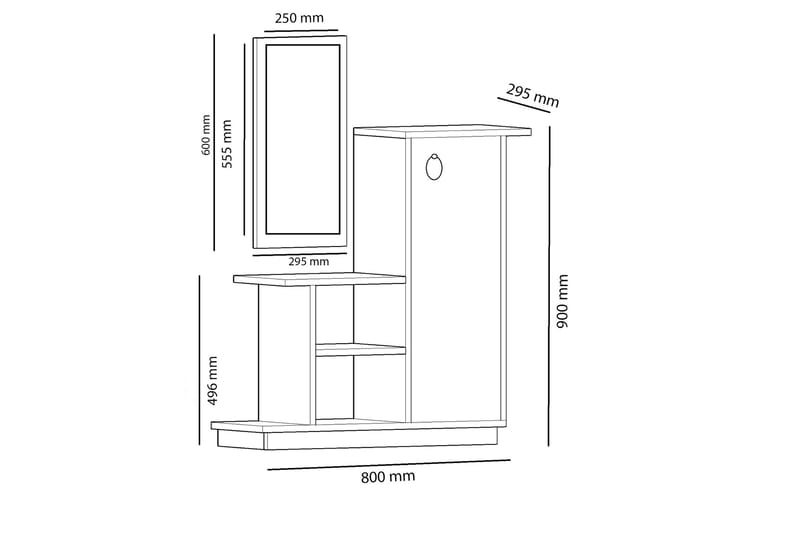 Glatton Sideboard 80 cm - Eg|Antracit - Skænke & sideboards