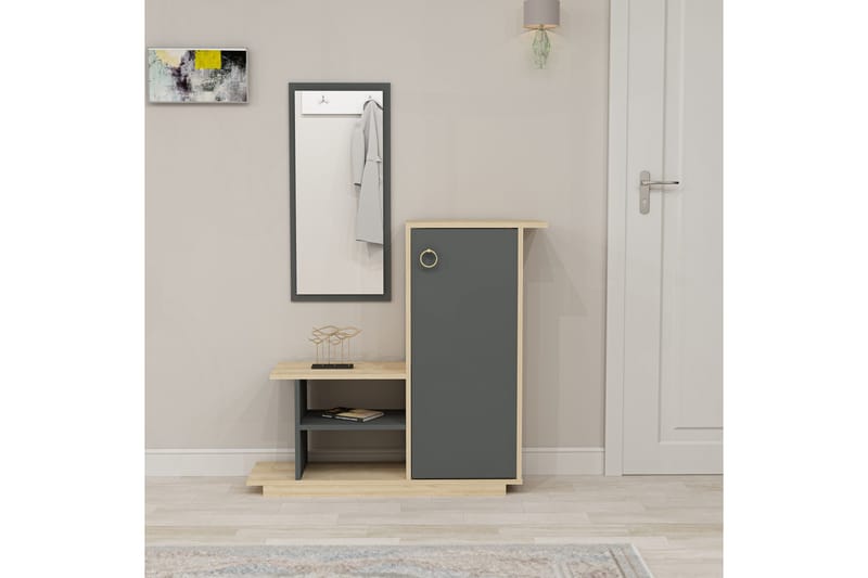 Glatton Sideboard 80 cm - Natur/Antracit - Opbevaring - Opbevaringsmøbler - Skænke & sideboards