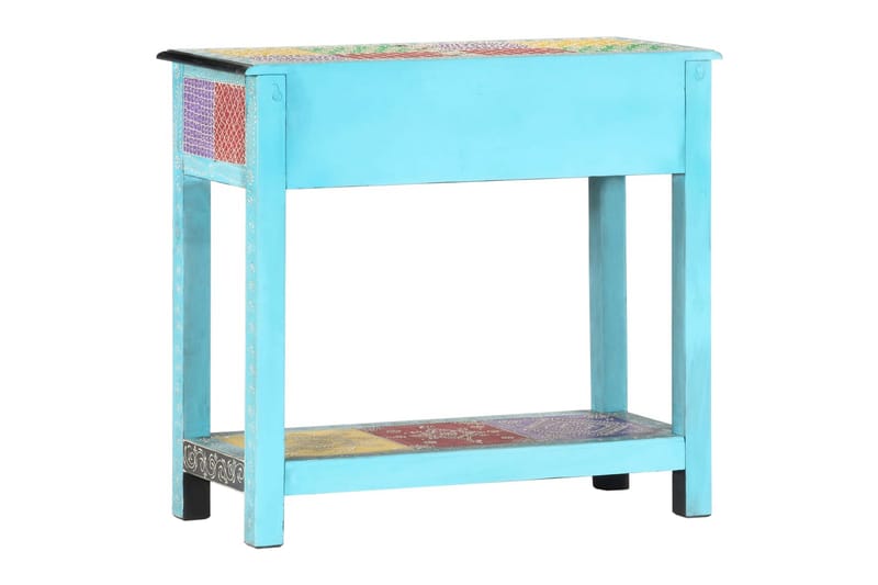 Håndmalet Konsolbord 80x35x75 cm Massivt Mangotræ - Flerfarvet - Opbevaring - Opbevaringsmøbler - Skænke & sideboards