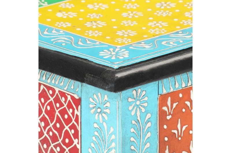 Håndmalet Konsolbord 80x35x75 cm Massivt Mangotræ - Flerfarvet - Opbevaring - Opbevaringsmøbler - Skænke & sideboards