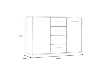 Haba Skænk 34x123 cm - Hvid - Opbevaring - Opbevaringsmøbler - Skænke & sideboards