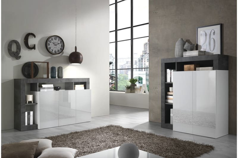 Hamburgan Sideboard 42x108 cm - Hvid/Oxid - Opbevaring - Opbevaringsmøbler - Skænke & sideboards
