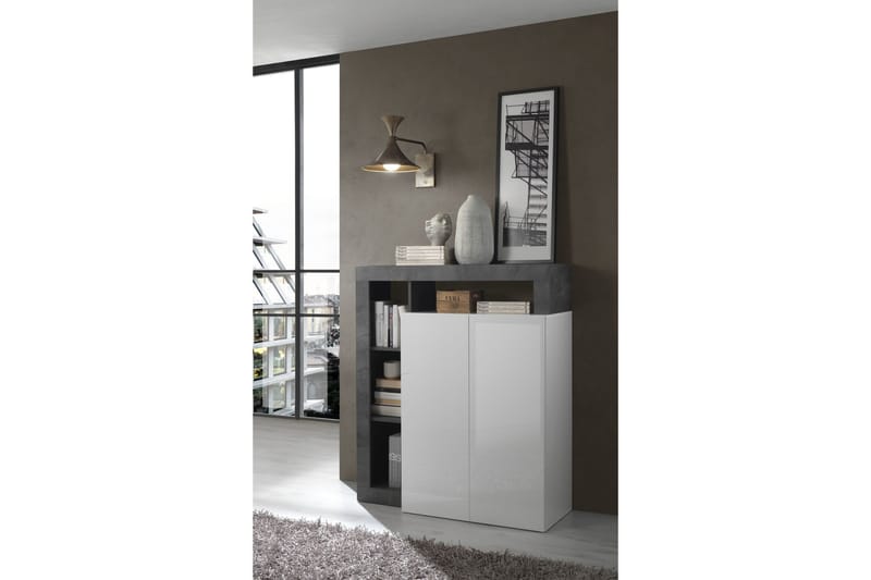 Hamburgan Sideboard 42x108 cm - Hvid/Oxid - Opbevaring - Opbevaringsmøbler - Skænke & sideboards