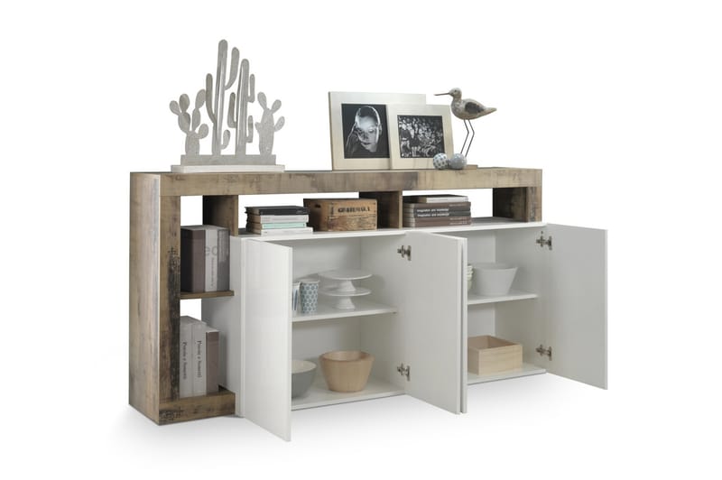 Hamburgan Sideboard 42x184 cm - Hvid - Opbevaring - Opbevaringsmøbler - Skænke & sideboards