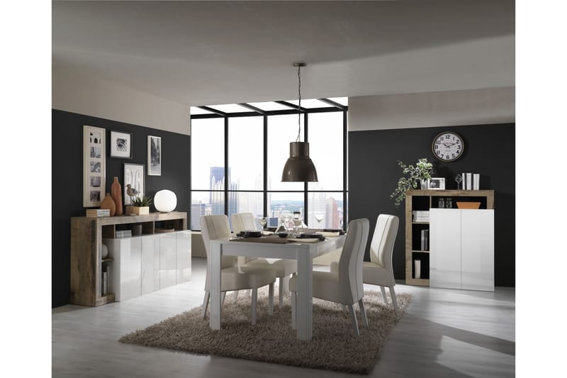 Hamburgan Sideboard 42x184 cm - Hvid - Opbevaring - Opbevaringsmøbler - Skænke & sideboards