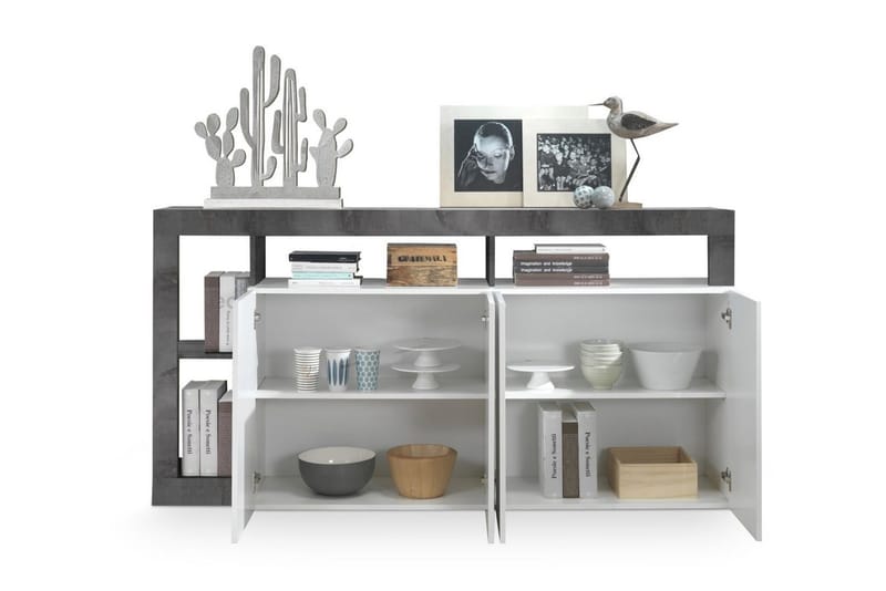 Hamburgan Sideboard 42x184 cm - Hvid/Oxid - Opbevaring - Opbevaringsmøbler - Skænke & sideboards