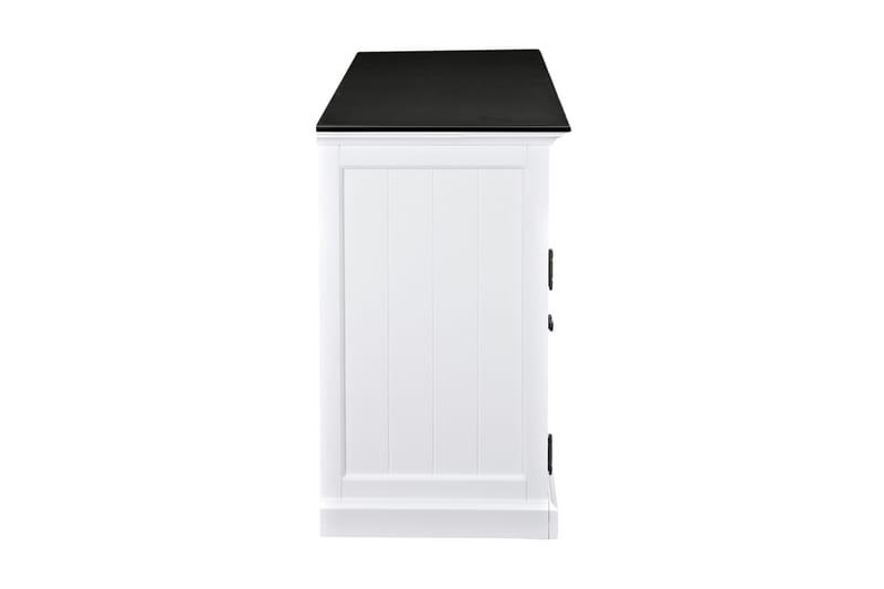 Hampton Skænk 170 cm 4 Låger 2 Skuffer - Hvid/Sort - Opbevaring - Opbevaringsmøbler - Skænke & sideboards