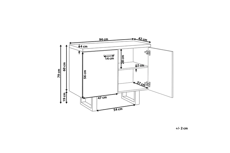 Harvley Skænk med 2 Doors - Træ / natur - Opbevaring - Opbevaringsmøbler - Skænke & sideboards