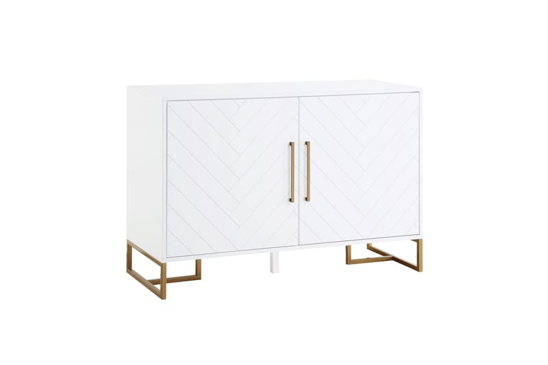 Herringbone Sideboard 122x48 cm Hvid - CosmoLiving - Opbevaring - Opbevaringsmøbler - Skænke & sideboards