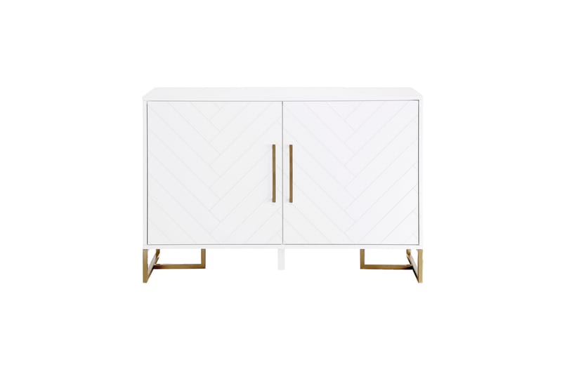 Herringbone Sideboard 122x48 cm Hvid - CosmoLiving - Opbevaring - Opbevaringsmøbler - Skænke & sideboards