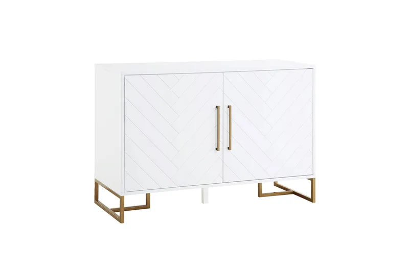 Herringbone Sideboard 122x48 cm Hvid, CosmoLiving