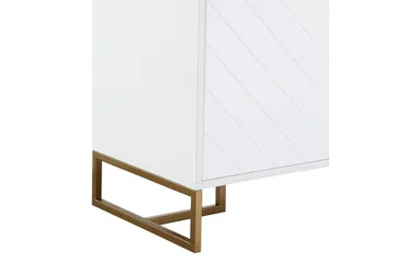 Herringbone Sideboard 122x48 cm Hvid - Opbevaring - Opbevaringsmøbler - Skænke & sideboards
