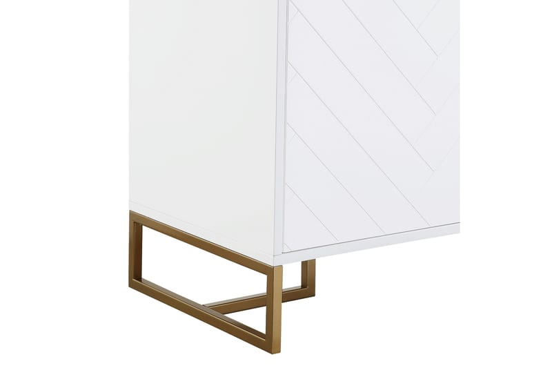 Herringbone Sideboard 122x48 cm Hvid - Opbevaring - Opbevaringsmøbler - Skænke & sideboards