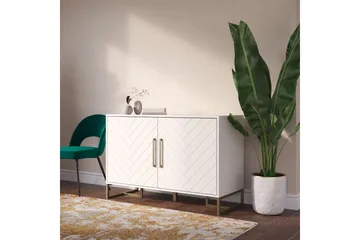 Herringbone Sideboard 122x48 cm Hvid - Opbevaring - Opbevaringsmøbler - Skænke & sideboards