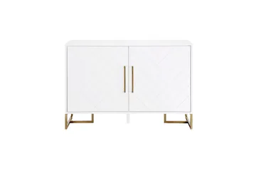 Herringbone Sideboard 122x48 cm Hvid - Opbevaring - Opbevaringsmøbler - Skænke & sideboards