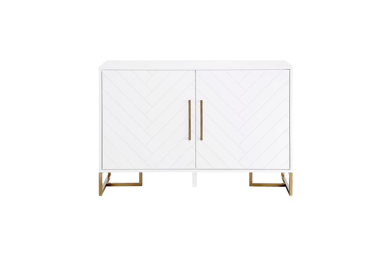 Herringbone Sideboard 122x48 cm Hvid - Opbevaring - Opbevaringsmøbler - Skænke & sideboards