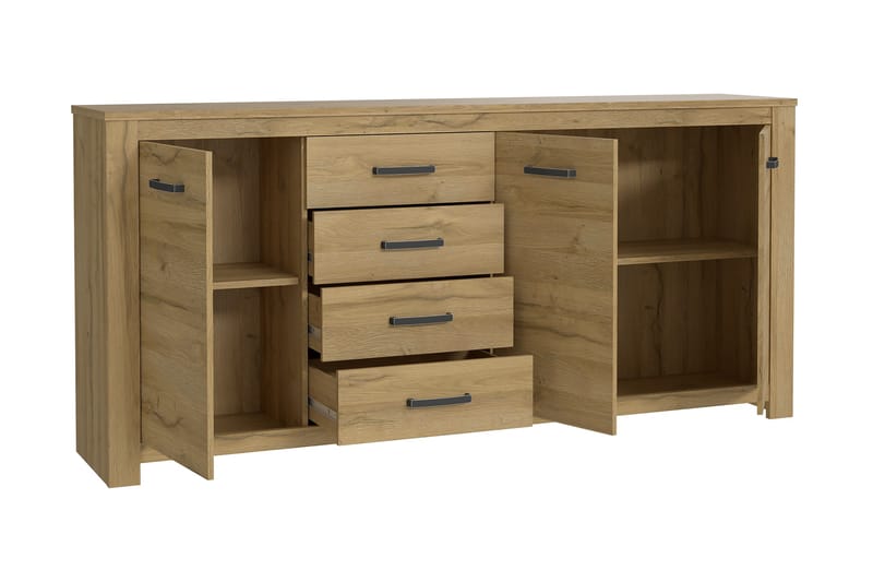 Hovencamp Skænk 42x206 cm - Brun - Skænke & sideboards