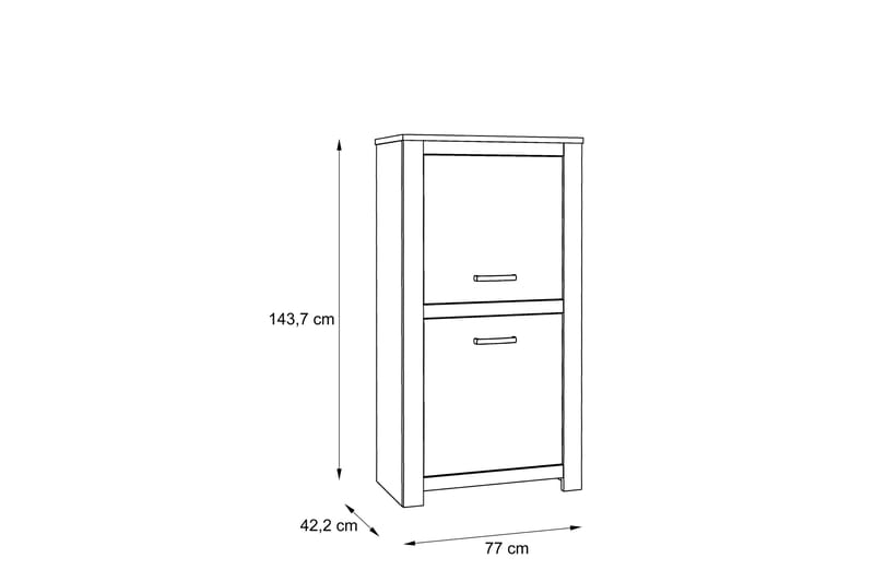 Hovencamp skab 42x77 cm - Brun - Opbevaring - Opbevaringsmøbler - Skænke & sideboards
